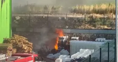 Teksüt fabrikasında korkutan yangın! Alevler depolama alanlarına sıçradı, tahliye çalışmaları sürüyor #balikesir