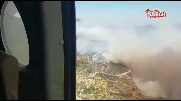 Datça’daki yangına havadan müdahale sürüyor | Video