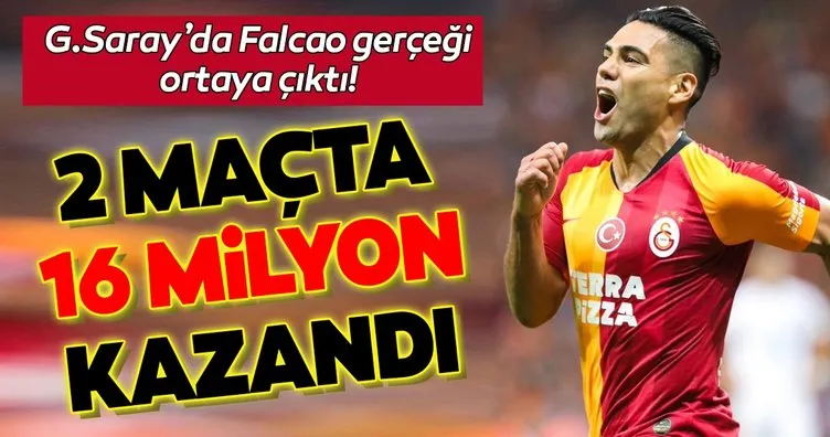 Galatasaray’da Falcao gerçeği! 2 maça çıktı 16 milyon aldı