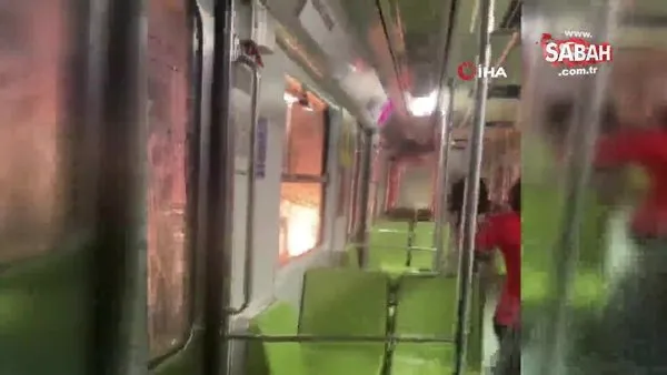 Meksika'da metroda yangın çıktı | Video