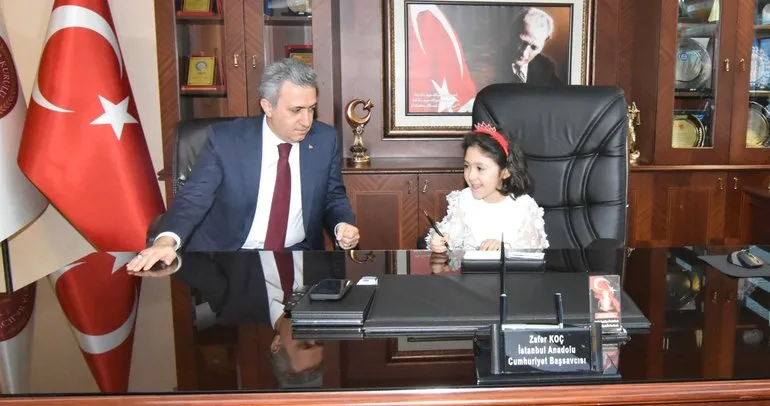 İstanbul Anadolu Adliyesi’nde 23 Nisan coşkusu... Başsavcı koltuğunda anaokulu minikleri