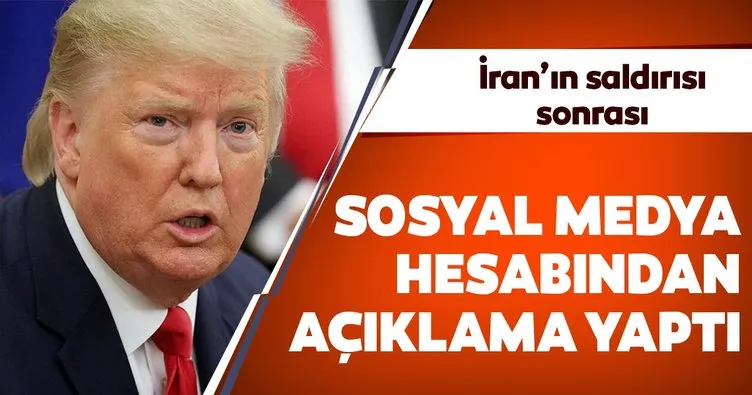 Son dakika: İran’ın saldırısı sonrası ABD Başkanı Donald Trump’tan ilk açıklama