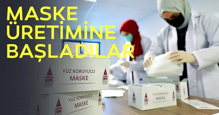 Beyoğlu Belediyesinden maske üretimi