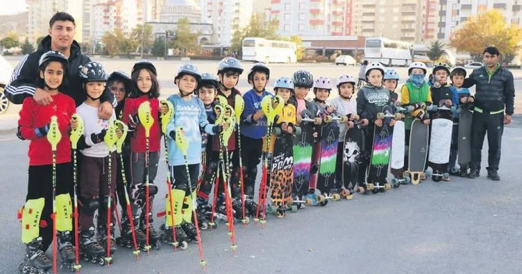 Asfaltta ‘kayak’ eğitimi