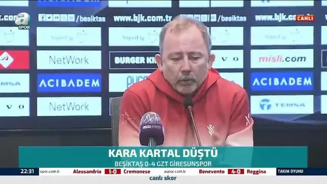 Sergen Yalçın'dan Giresunspor maçı sonrası istifa sözleri!