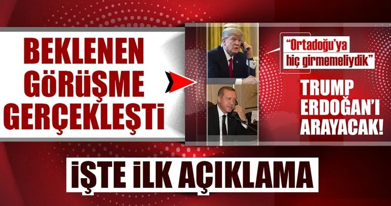 Son dakika: Cumhurbaşkanı Erdoğan ile Trump görüştü
