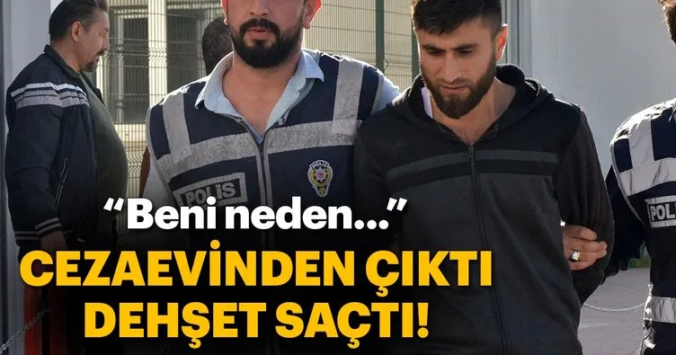 Cezaevinden kaçtı elini kana buladı