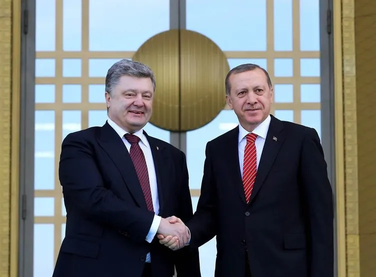 CumhurbaşkanI Erdoğan Ukrayna Cumhurbaşkanı Proşonko ile görüştü