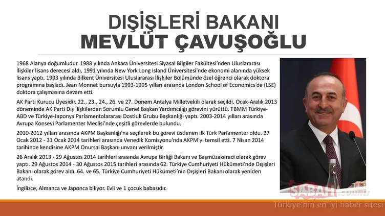 İşte Başkan Erdoğan'ın yeni kabinesindeki isimler