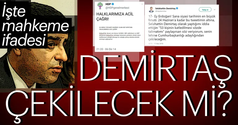 İşte mahkeme ifaden... Çekil Demirtaş!