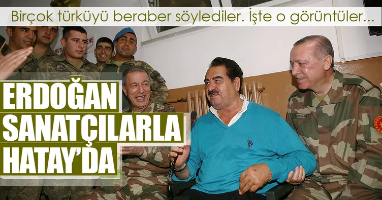 Erdoğan sanatçılarla Hatay’da!