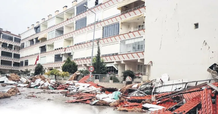 Lodos yıktı geçti