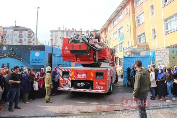 İstanbul'da bir ortaokulda yangın paniği!