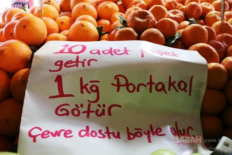 Pazarcı esnafından ilginç kampanya! 10 poşet getirene...