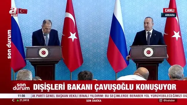 Son Dakika: Bakan Çavuşoğlu ve Rusya Dışişleri Bakanı Lavrov'dan ortak açıklama! | Video