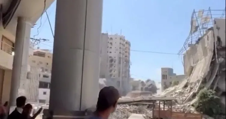 İsrail’in Gazze katliamı sürüyor: 15 katlı binayı bombaladılar