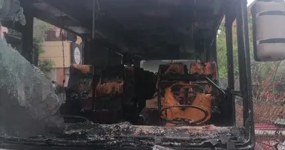 Tarsus’ta servis aracında yangın