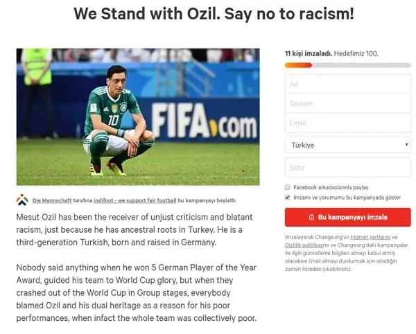 Dünya ayağa kalktı! Mesut Özil'e büyük destek...
