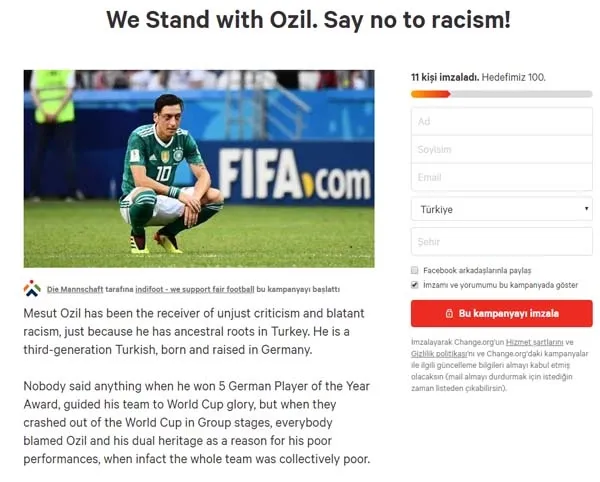 Dünya ayağa kalktı! Mesut Özil'e büyük destek...