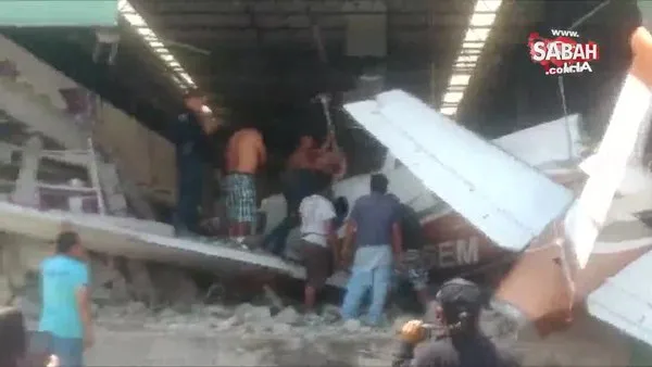 Meksika’da küçük uçak süpermarketin üzerine düştü: 3 ölü, 5 yaralı | Video