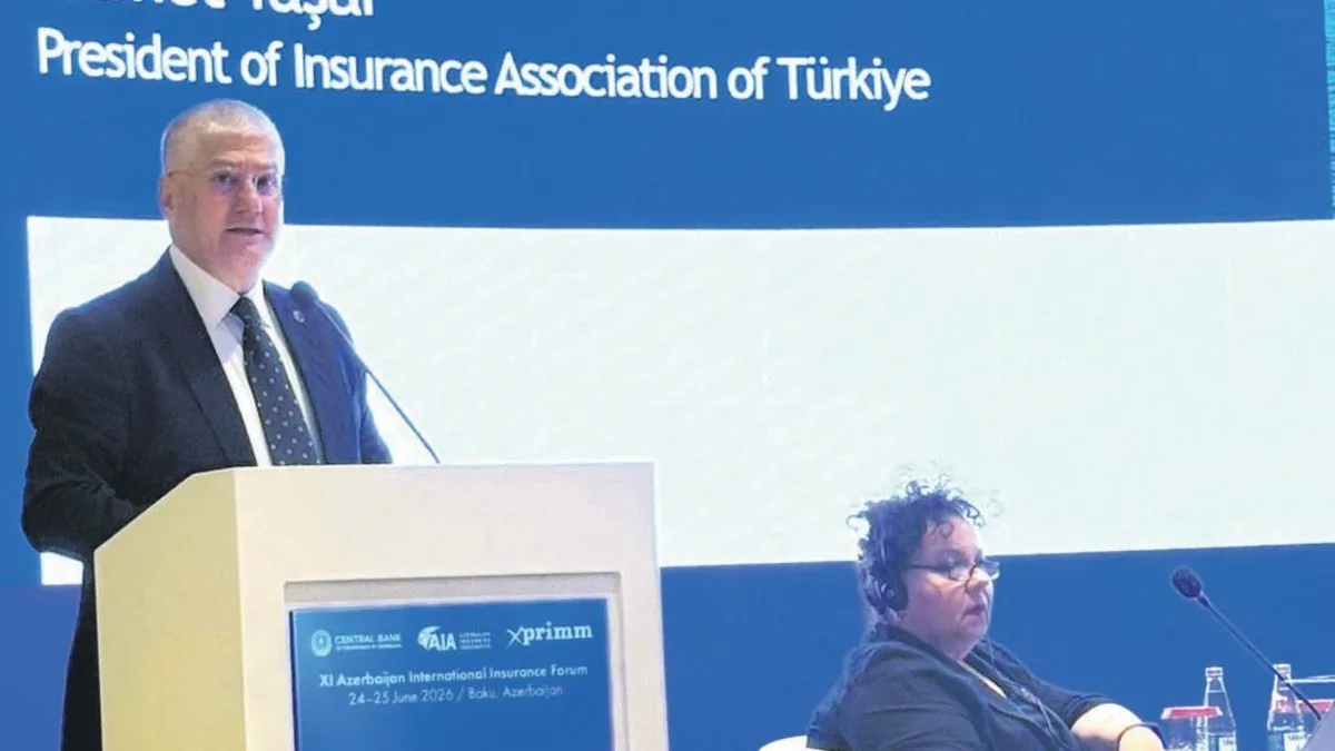 TSB Başkanı Ahmet Yaşar, sigortacılığın önemini vurguluyor.