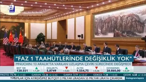 Ticaret anlaşmasında faz 1 taahütlerinde değişiklik yok