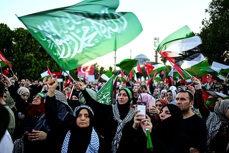 Gazze yalnız değil! Vicdanlı yürekler İsmail Haniye için özgür Filistin sözünü tuttu