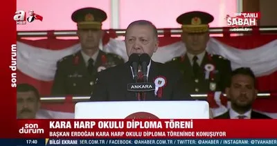 Kara Harp Okulu Diploma Töreni! Başkan Erdoğan: Hedeflerimizin neticesini alacağız | Video