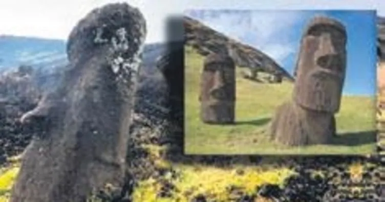 Yangınlar 100 Moai heykelini tahrip etti