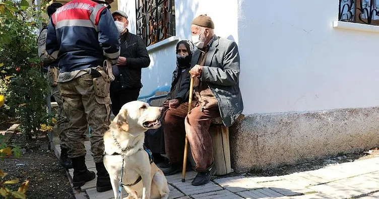 Kaybolan yaşlı kadını iz takip köpeği ’Dost’ buldu