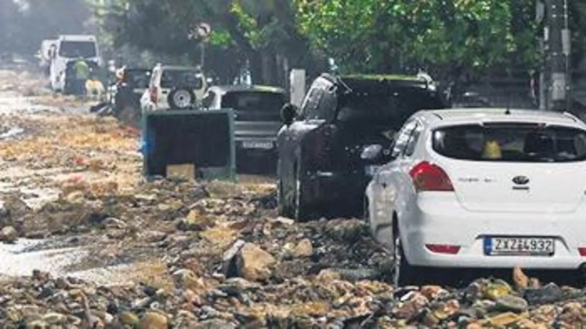 Yunanistan’da sel iki can aldı Yunanistan’da sel iki can aldı