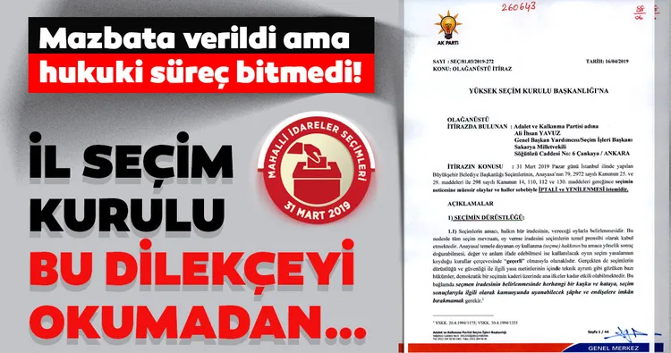 AK Parti'nin olaÄ?anüstü itiraz dilekçesinde neler var? İÅ?te AK Parti'nin itiraz dilekçesi