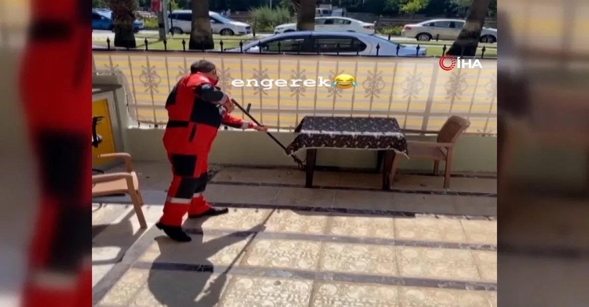 son dakika haberi mugla marmaris te korku dolu anlar zehirli engerek yilani mucadelesi kamerada video