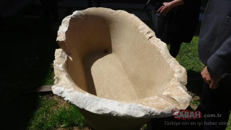 Aydın’da ele geçirildi: Dünyada çok nadir! 1800 yıllık mermer küvet...
