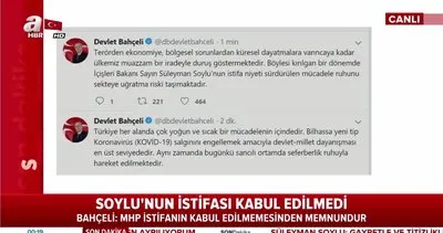 MHP lideri Bahçeli’den Süleyman Soylu açıklaması: MHP istifanın kabul edilmemesinden memnundur | Video