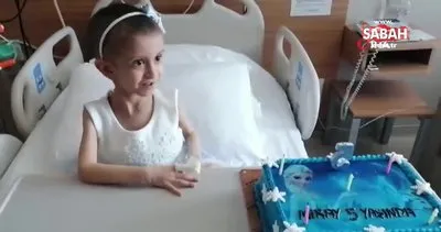 Lösemili Miray’a hasta yatağında doğum günü sürprizi | Video