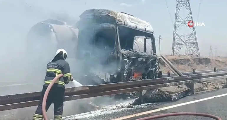 Mardin’de tırda çıkan yangın söndürüldü