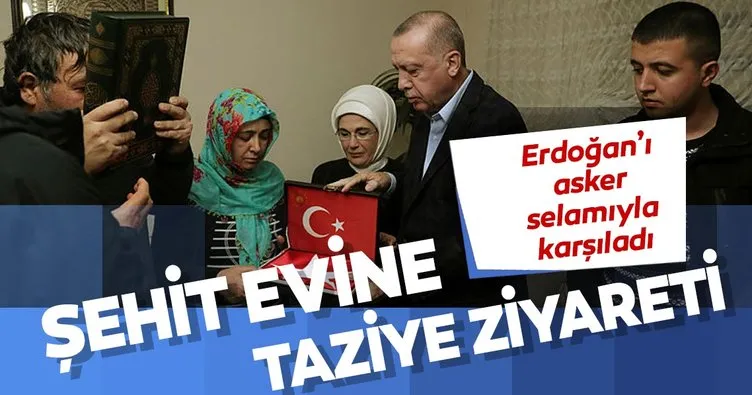 Başkan Erdoğan'dan şehit Emre Baysal'ın evine taziye ziyareti