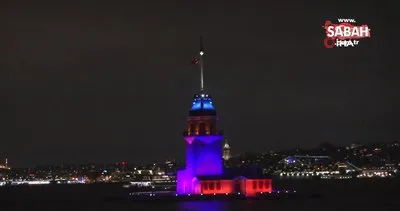 Kız Kulesi ışık gösterileriyle yeniden İstanbullularla buluştu | Video