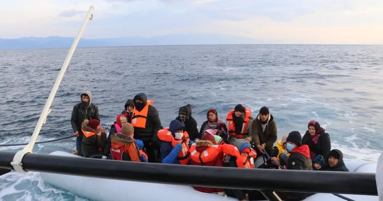 Ayvalık’ta Türk karasularına itilen 28 göçmen kurtarıldı
