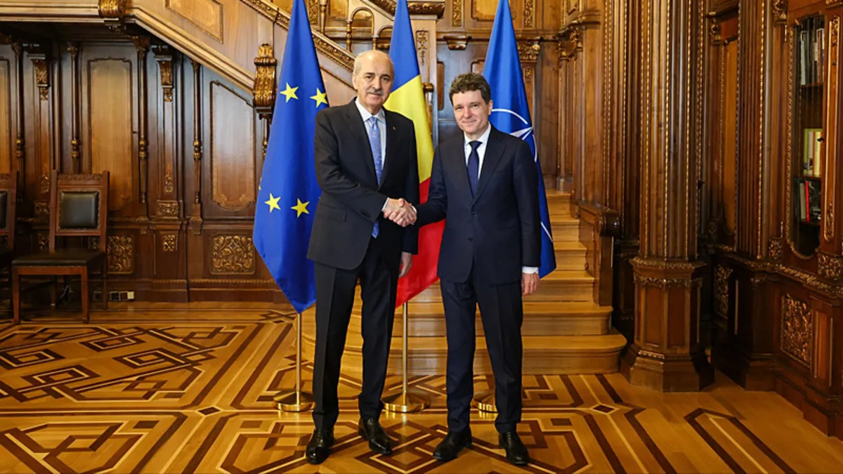 TBMM Başkanı Kurtulmuş, Romanya Cumhurbaşkanı Dan tarafından kabul edildi TBMM Başkanı Kurtulmuş, Romanya Cumhurbaşkanı Dan tarafından kabul edildi