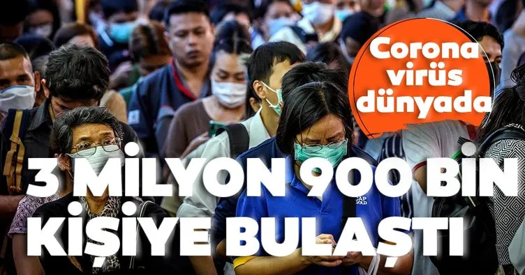 Dünya genelinde Kovid-19 bulaşan kişi sayısı 3 milyon 900 bini geçti