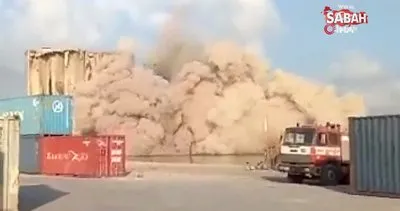 Beyrut Limanı’ndaki silonun kuzey kısmı tamamen yıkıldı | Video
