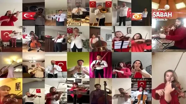 İstanbul Devlet Senfoni Orkestrası üyeleri 23 Nisan'ı evlerinden İstiklal Marşı çalarak kutladı | Video