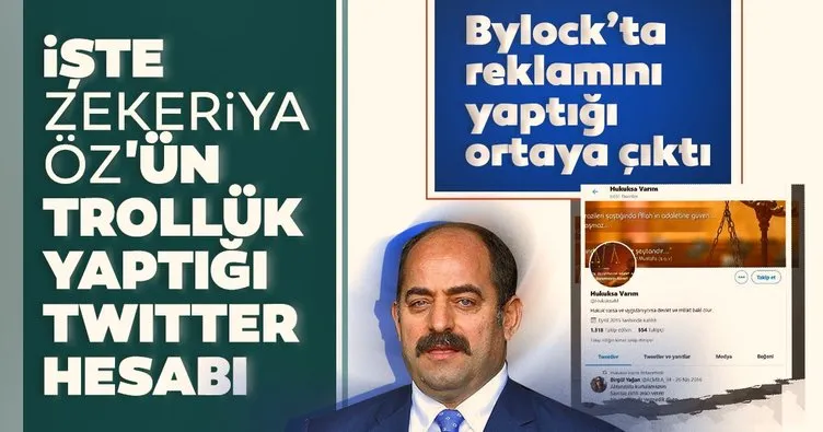 İşte Zekeriya Öz’ün trollük yaptığı Twitter hesabı