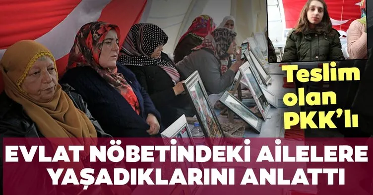 Teslim olan PKK’lı, HDP önündeki ailelere yaşadıklarını anlattı
