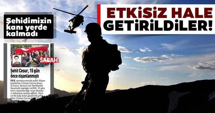 3 PKK’lı terörist etkisiz hale getirildi
