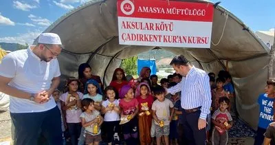 Amasya’da çadırda Kur'an kursu sürüyor #amasya