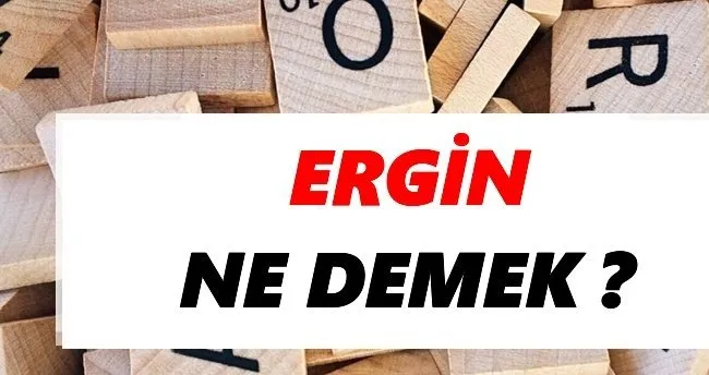 Ergin Ne Demek? TDK Anlamına Göre Ergin Sözlük Anlamı Nedir?