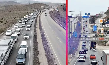 43 ilin geçiş güzergahında trafik kilit: Bayram yoğunluğu devam ediyor... #ankara